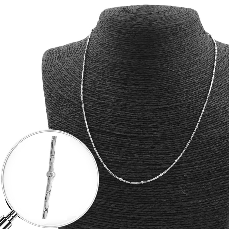 TRIGUILLA C/ MINI BOLITAS 1.2 (1.2MM) - 55CM CADENA