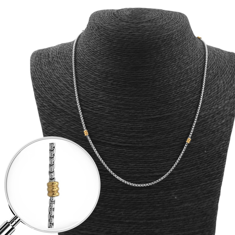 C/ CANUTILLO ROLO CUADRADA 2.0 (2MM) - 50CM CADENA