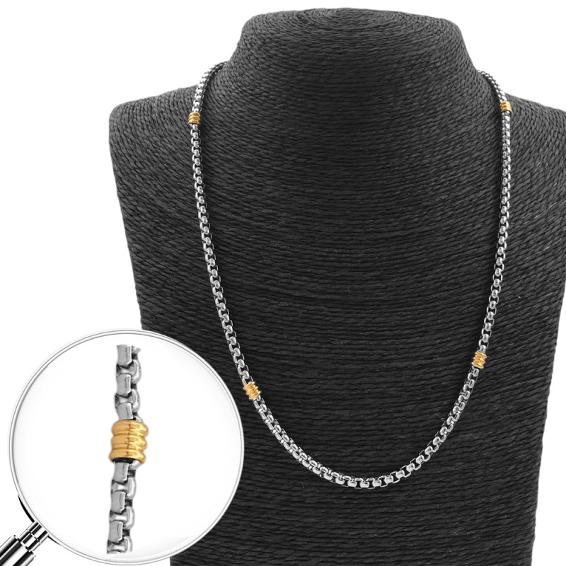 C/ CANUTILLO ROLO CUADRADA 4.0 (4MM) - 55CM CADENA