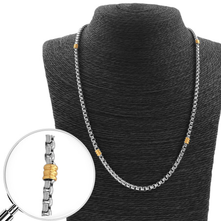 C/ CANUTILLO ROLO CUADRADA 4.0 (4MM) - 55CM CADENA