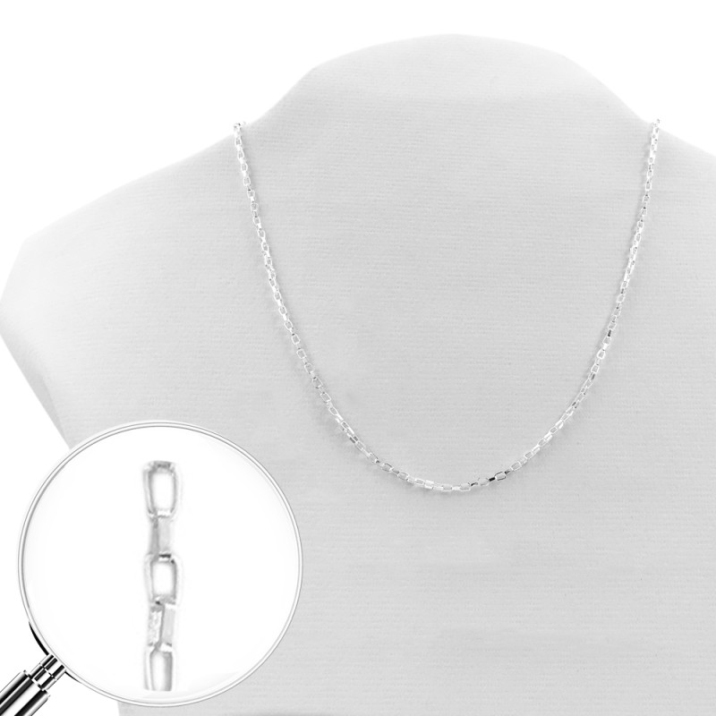 BLANCO VENECIANA ALARGADA 1.5 (1.5MM) - 45CM CADENA