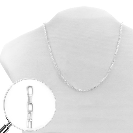 BLANCO VENECIANA ALARGADA 1.5 (1.5MM) - 45CM CADENA