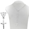 BLANCO 4MM ROSARIO C/ RECTA Y CRISTO (UNISEX)