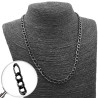 NEGRO FIGARO PLANA 1.4NK (5MM APROX.)-50CM ACERO CADENA