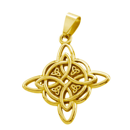 DORADO PREMIUM NUDO DE BRUJA 30MM SEMI CALADO C/ RELIEVE DIJE