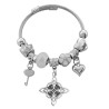 TIPO PANDORA BLANCO NUDO DE BRUJA CORAZON LLAVE ESCLAVA PULSERA