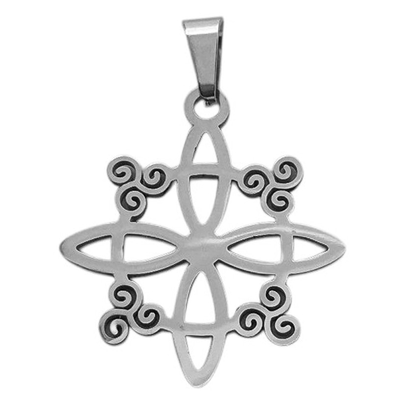 NUDO DE BRUJA C/ CUATRO TRISQUELES DIJE