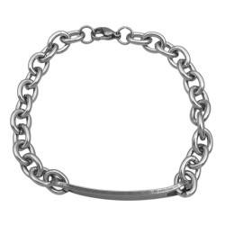 CHAPA GRANDE FORCE TIFFA 2.0 P/ GRABAR (8.1MM) - 22CM IDENTIFICACION PULSERA