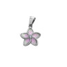 FLOR ROSA CENTRO DE STRASS C/ RELIEVE DIJE