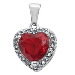 ROJO DIJES CORAZON C/ UNA LINEA DE CUBIC Y ESPADA TODO C/ CUBIC PARA COMPARTIR DIJE