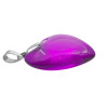 MORADO CRISTAL TRASLUCIDO BRILLANTE 20MM CORAZON DIJE