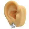 BLISTER X12 PARES ESTRELLAS MITAD STRASS Y MITAD NEGRA O TIPO NACAR ARO
