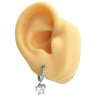 MEDIO BLISTER X6 PARES CORAZON Y LINEA DE STRASS COLOR SURTIDOS EN BISAGRA 12MM AROS