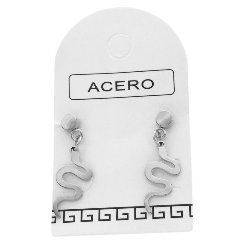 PAR SERPIENTE PLANA COLGANDO DE CILINDRO LISO ARO