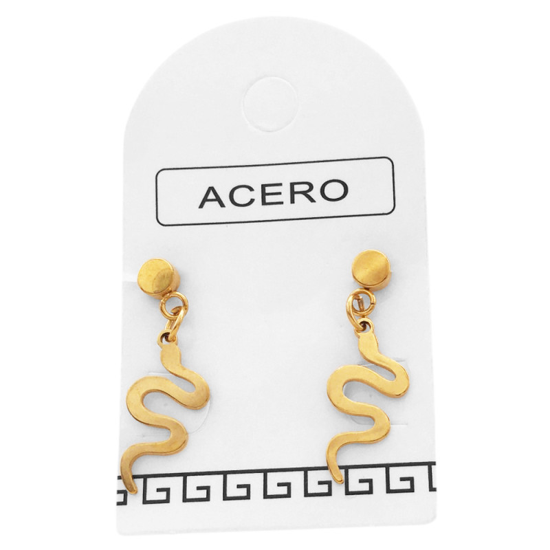 PAR SERPIENTE PLANA COLGANDO DE CILINDRO LISO ARO