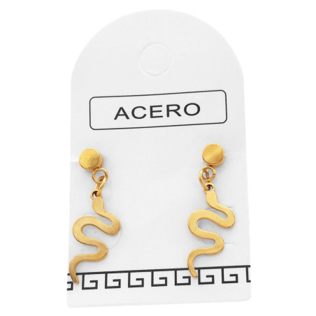 PAR SERPIENTE PLANA COLGANDO DE CILINDRO LISO ARO