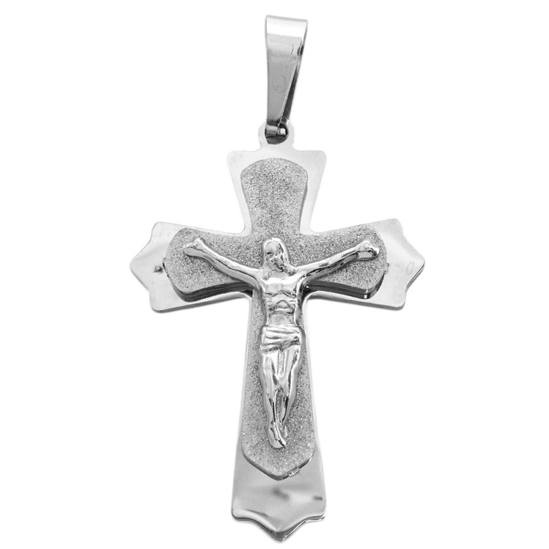 33*48MM PREMIUM CRUZ DOBLE DISTINTA TERMINACION C/ JESUS M:Q12 DIJE