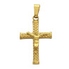 DORADO 20*29MM CRUZ C/ JESUS RECTA C/ RELIEVES M:Q15 DIJE