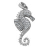 HIPOCAMPO CABALLITO DE MAR CUBIC CRISTALES BRONCE BAÑADO DIJE