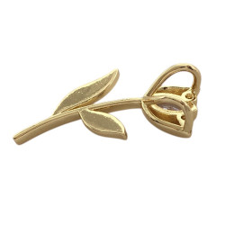 DORADO ROSA C/ CUBIC BRONCE BAÑADO DIJE