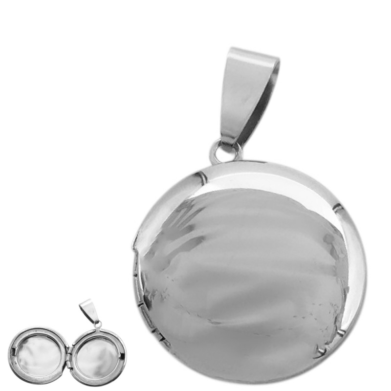 RELICARIO 20MM REDONDO LISO SE PUEDE GRABAR DIJE