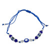 BLISTER x12 HILO OJOS TURCOS MANITO DE FATIMA CUENTAS AZULES PULSERA / TOBILLERA
