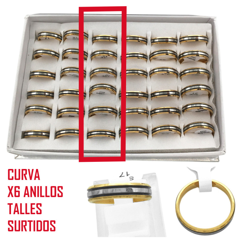 CURVA X6 ANILLOS PREMIUM TRICOLOR LINEAL ALIANZA ANILLO