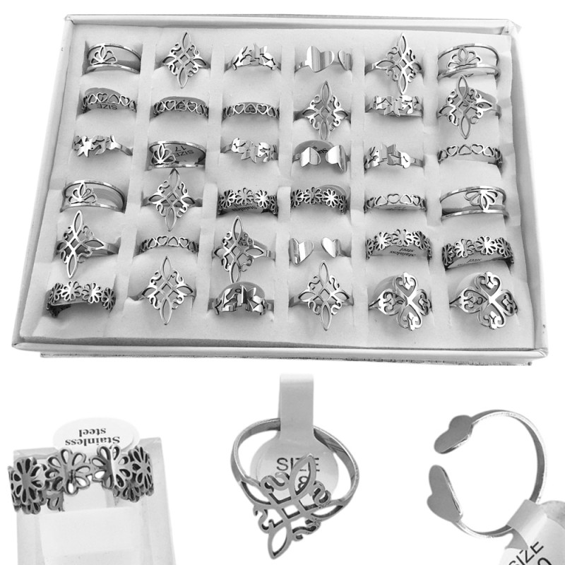 CAJA x36 VARIOS MODELOS SURTIDOS ABIERTOS Y CERRADOS M:771 ANILLO