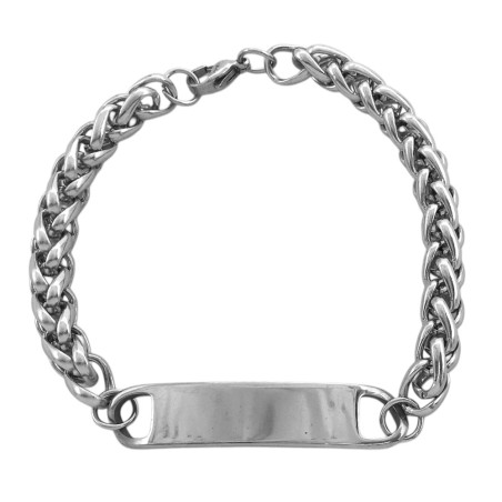 CHAPA GRANDE ESPIGA 7.0 P/ GRABAR (7MM)-22CM IDENTIFICACION PULSERA