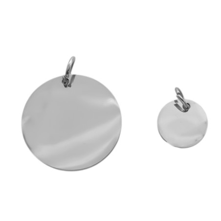 DOS CIRCULOS 10 Y 20MM C/ ARGOLLITA PARA GRABAR Y COMPARTIR DIJE