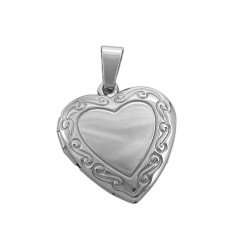 EXTRA MINI RELICARIO 13.5MM CORAZON C/ GUARDA DE CONTORNO DIJE