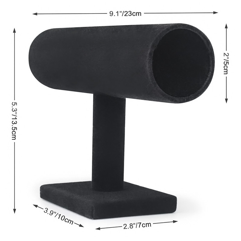 PANA NEGRA EXHIBIDOR PULSERAS CILINDRICO