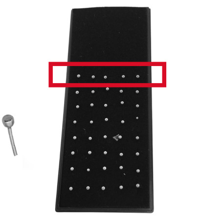 RECTO 5 PERNOS C/ BOLITAS 1.8MM PLATEADOS NOSTRIL PERNO RECTO PIERCING