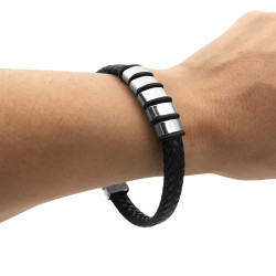 CUERO 5 MODULOS REGULABLE SE PUEDE GRABAR PULSERA