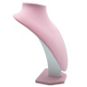 ROSA GRANDE EXHIBIDOR BUSTO C/ PIE ITEM:WH5501 FORRADO EN PANA
