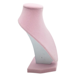 ROSA CHICO EXHIBIDOR BUSTO C/ PIE ITEM:WH9826 FORRADO EN PANA