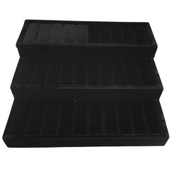 PANA NEGRO TRES PISOS ORGANIZADOR DE PULSERAS EXHIBIDOR