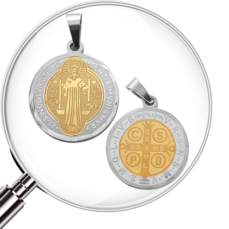 COMBINADA 18MM SAN BENITO MEDALLA LASER LISA C/ ESPESOS DIJE