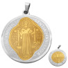 COMBINADA 18MM SAN BENITO MEDALLA LASER LISA C/ ESPESOS DIJE
