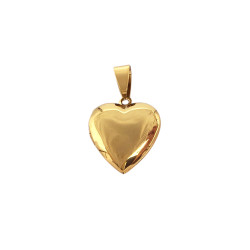 DORADO RELICARIO 19.5MM CORAZON LISO DIJE