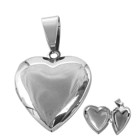 RELICARIO 19.5MM CORAZON LISO DIJE
