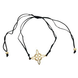 BLISTER x12 HILO NUDO DE BRUJA ACERO / DORADO PULSERA / TOBILLERA