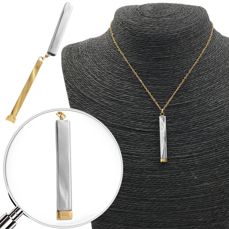 DORADO PREMIUM DOBLE BARRA SE PUEDE GRABAR 45+5CM REGULABLE COLLAR