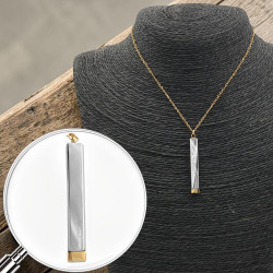 DORADO PREMIUM DOBLE BARRA SE PUEDE GRABAR 45+5CM REGULABLE COLLAR