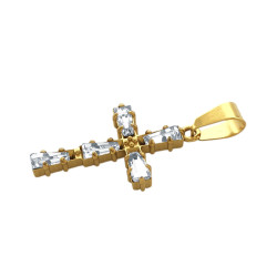 DORADO 18*27MM CRUZ 5 CUBIC DIJE