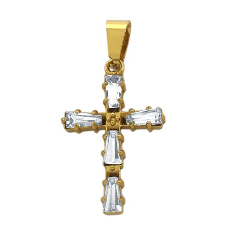 DORADO 18*27MM CRUZ 5 CUBIC DIJE