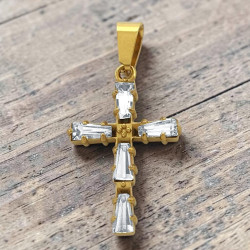 DORADO 18*27MM CRUZ 5 CUBIC DIJE