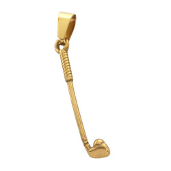 DORADO PALO DE GOLF 3D DIJE