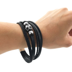 CUERO QUINTUPLE FUTBOL ACERO CIERRE IMANTADO C/ TRABA PULSERA