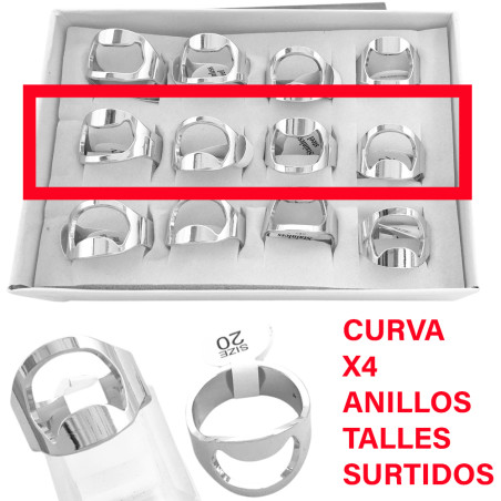 CURVA X4 UNIDADES DESTAPADOR BOTELLA ANILLO